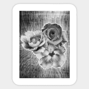 Black and White Bouquet Sticker